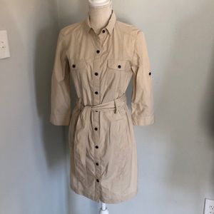 🎉HP🎉Zara khaki shirt dress with pockets